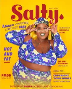 A past issue of Salty with Amber Wagner on the cover.