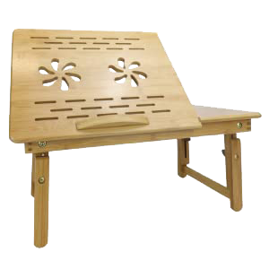 a bamboo laptop stand